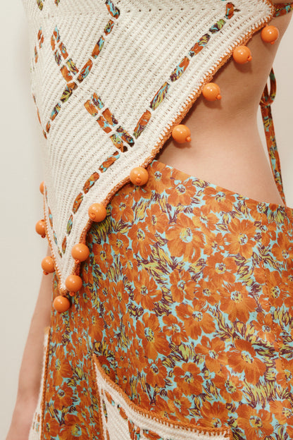 Marva Crochet Halter Midi Dress - FINAL SALE