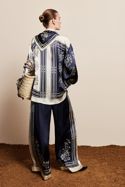 Banderra Scarf Silk Shirt