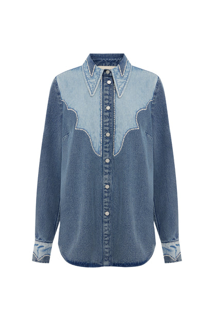 Jesse Denim Applique Shirt