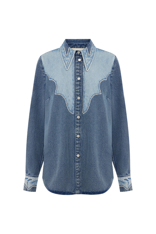 Jesse Denim Applique Shirt