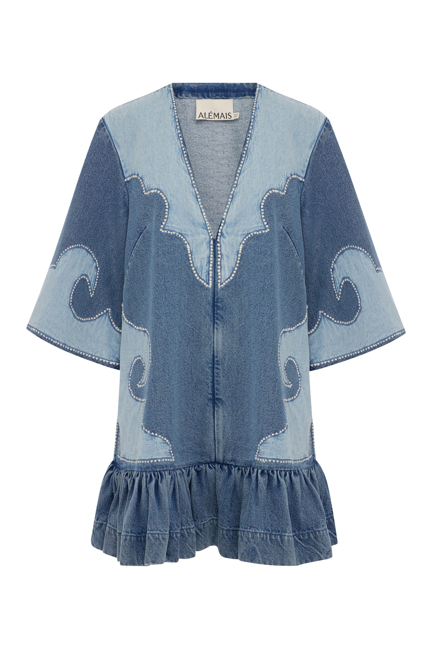 Jesse Denim Applique Mini Dress