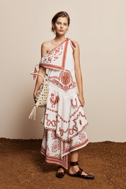 Giddy Embroidered Midi Dress