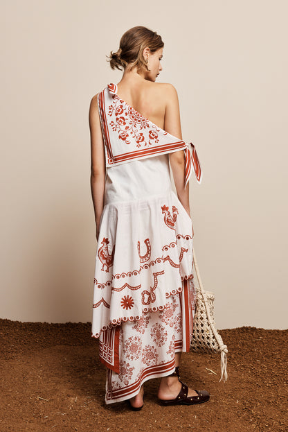 Giddy Embroidered Midi Dress