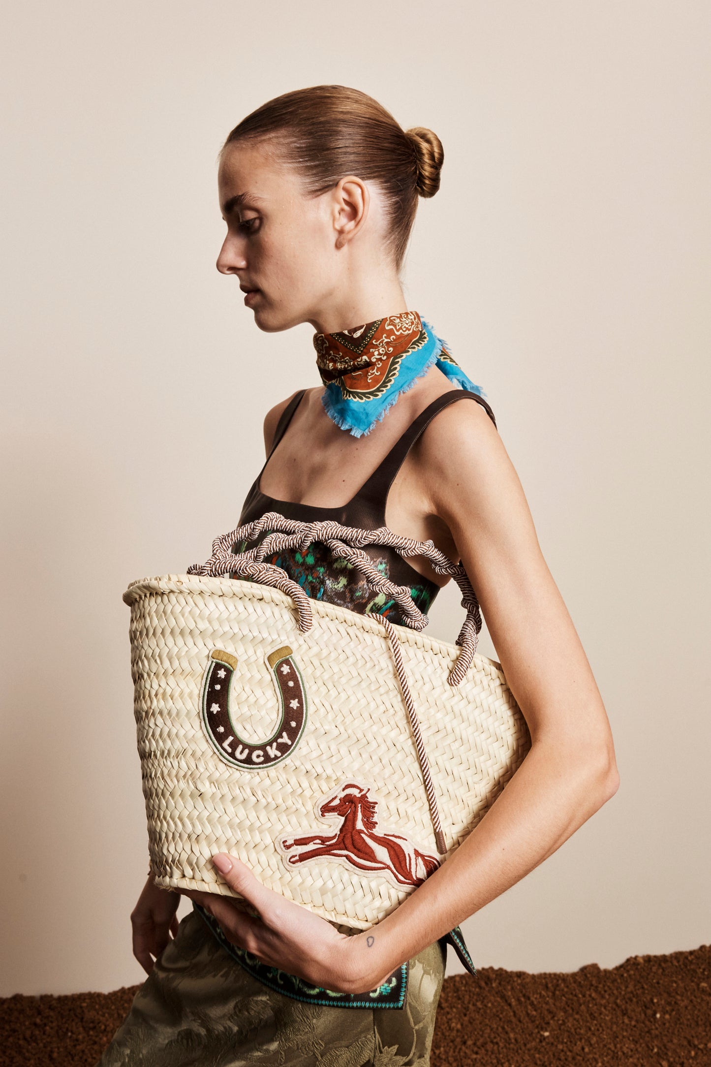 Ace Midi Macrame Basket Bag