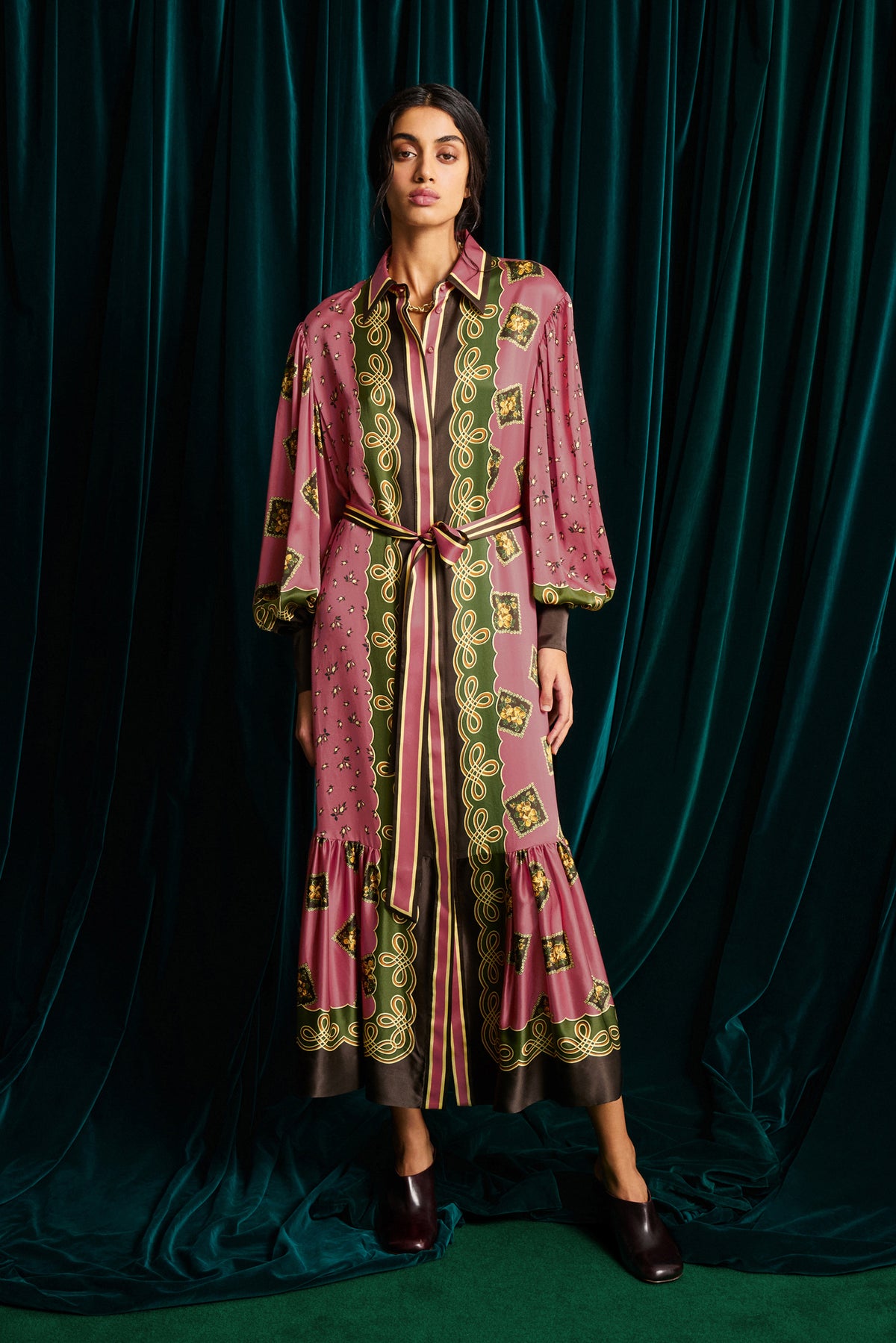 Lacey Silk Shirtdress