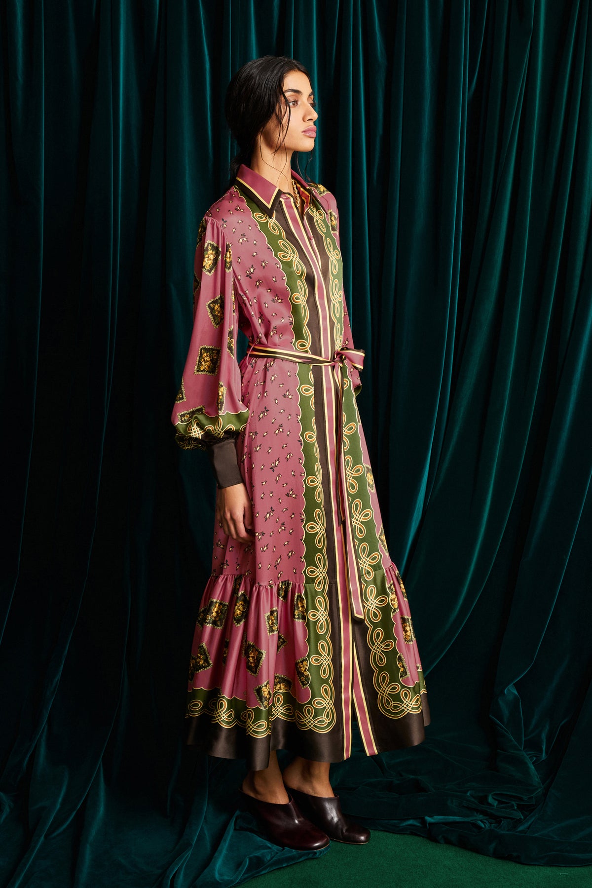 Lacey Silk Shirtdress