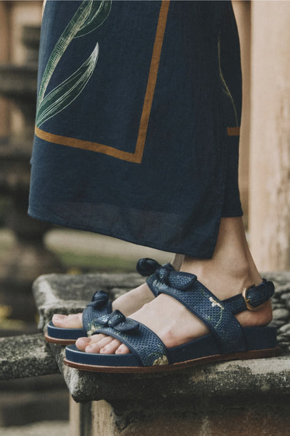 Grosgrain Raffia Sport Sandal