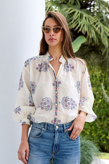 Poet Freesia Phlox Blouse