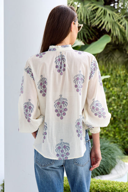 Poet Freesia Phlox Blouse