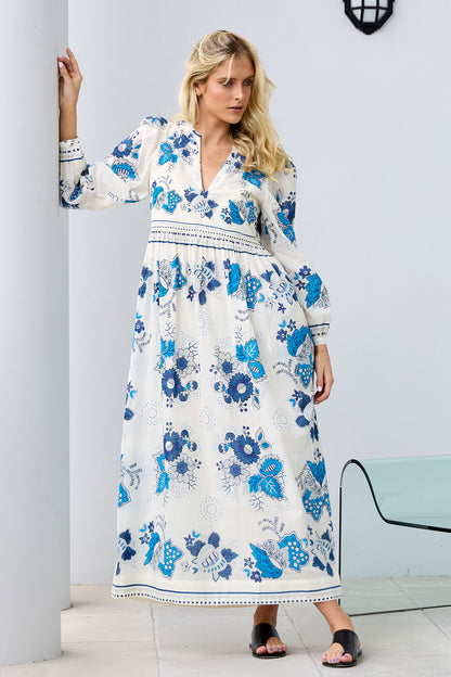 Winifred China Panel Dress