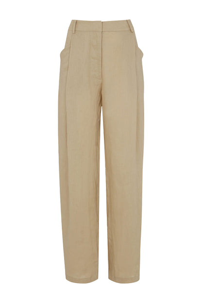 Linen High Rise Trouser