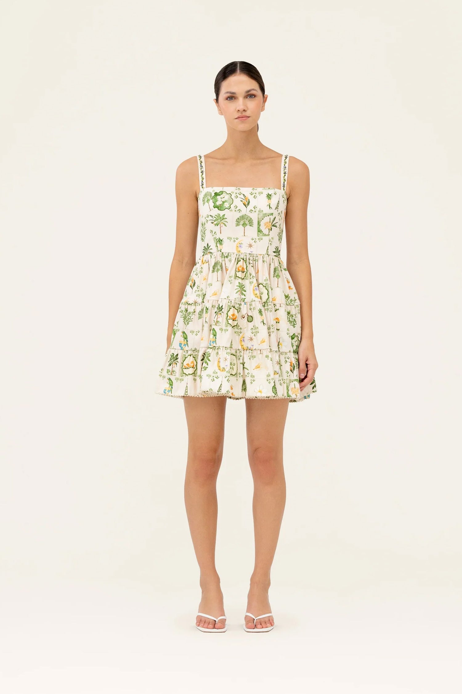 lima mini dress Agua By Agua Bendita Lima Valle Floral Embroidered Mini Dress