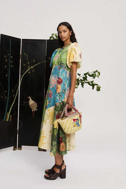 Avery Spliced Midi Dress