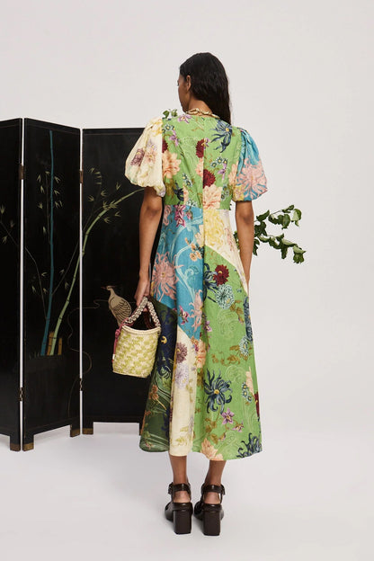 Avery Spliced Midi Dress