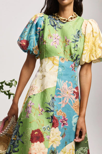 Avery Spliced Midi Dress