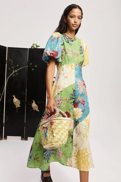 Avery Spliced Midi Dress