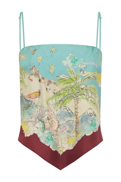 Daria Silk Scarf Top