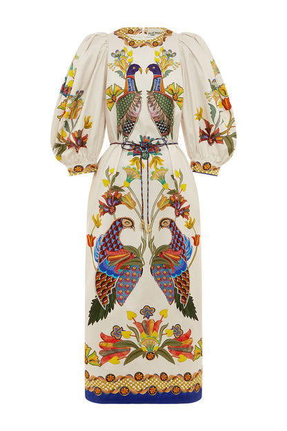 Effie Puff Sleeve Midi Dress