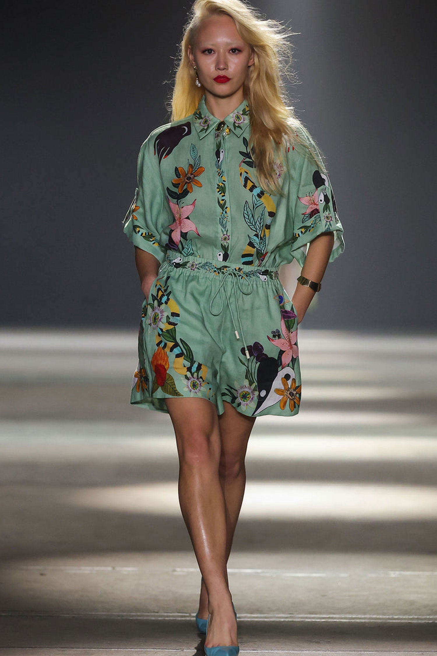 Summer Monochrome: Beige Smocked Top & Linen Shorts - Meagan's Moda