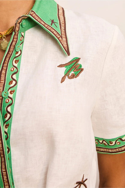 Wanda Embroidered Shirtdress