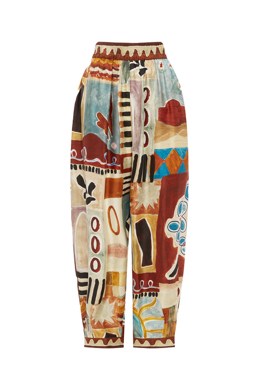 Michelle Tapered Silk Pant