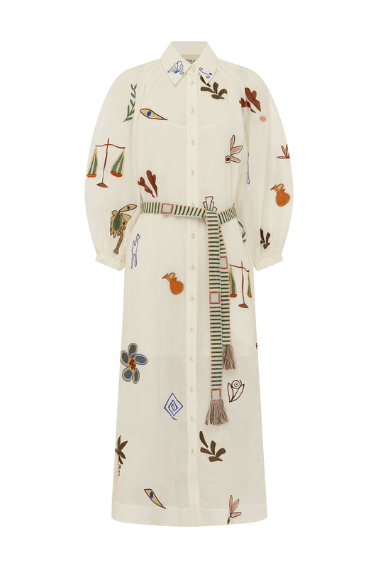 Mina Embroidered Shirtdress