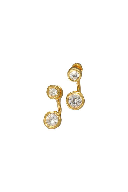 Asterales Molten Front Back Earring