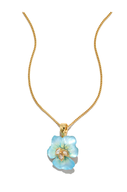 Pansy Lucite Necklace