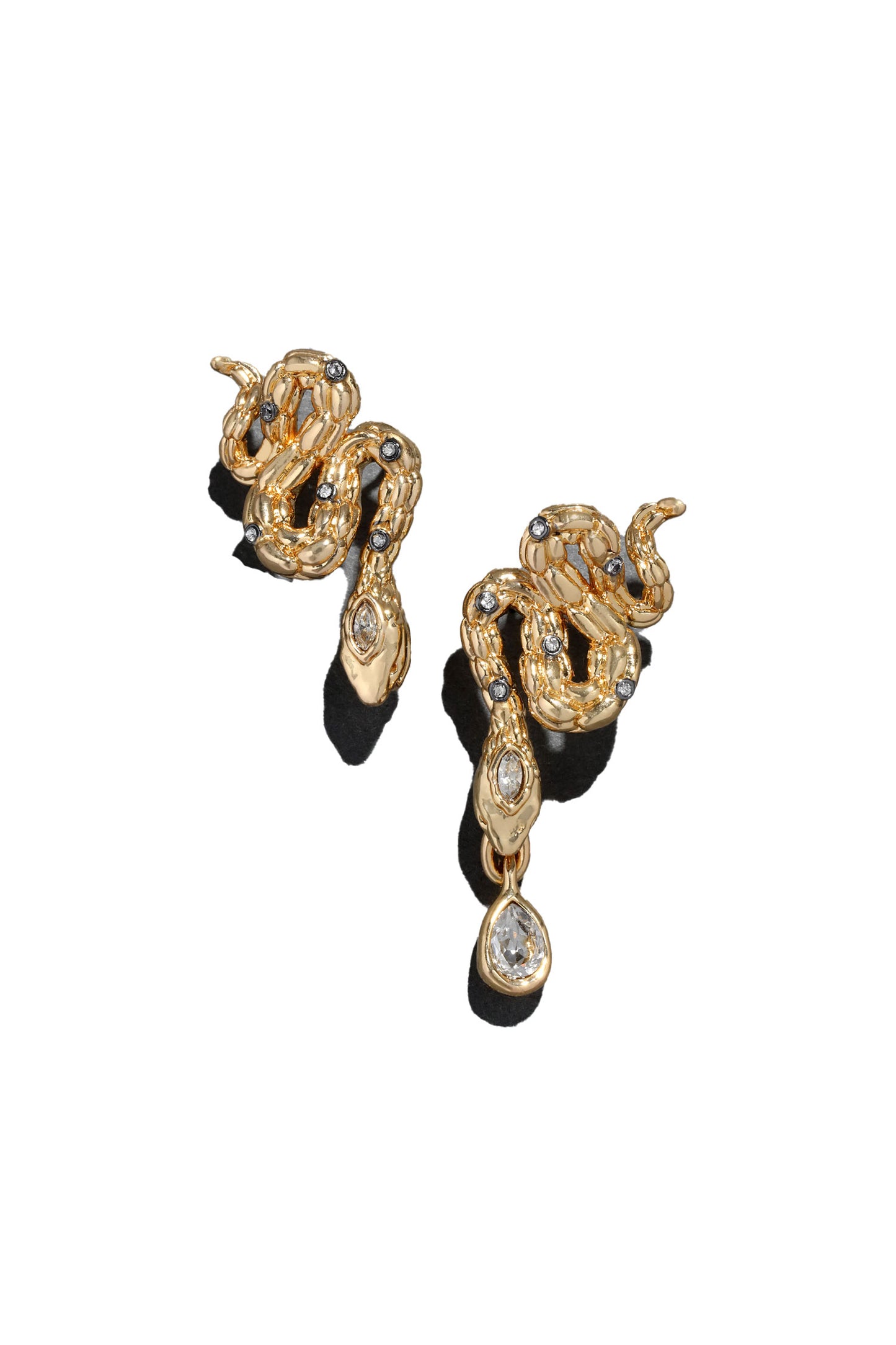 Serpent Crystal Drop Earring