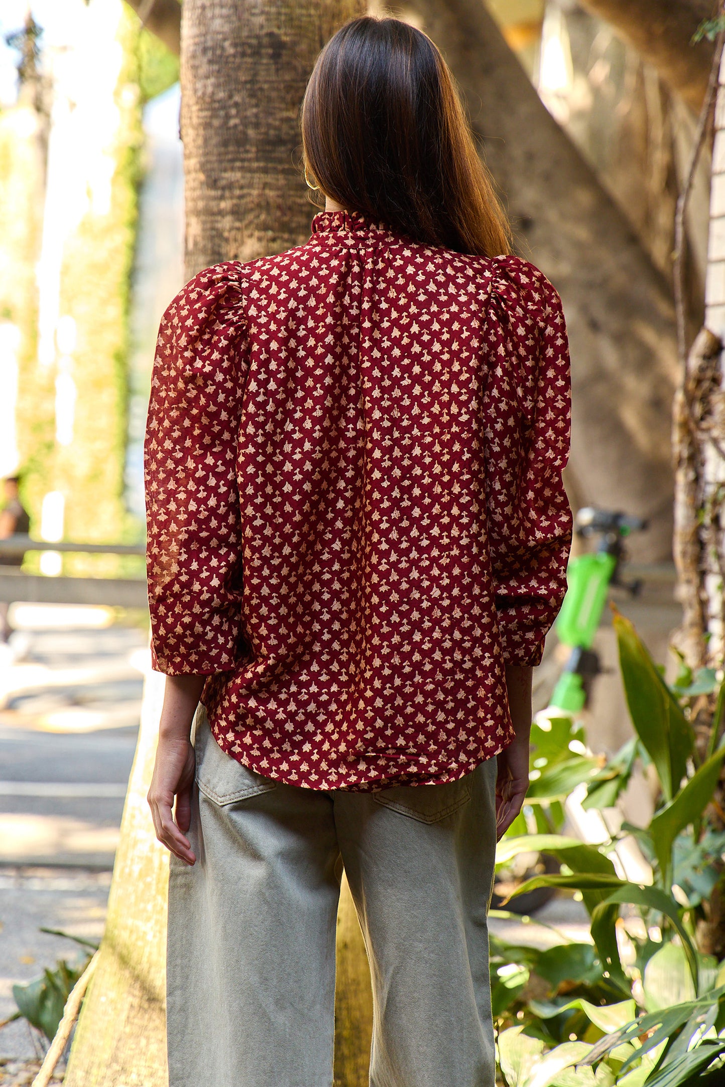 Annabel Mahogany Bhutti Shirt