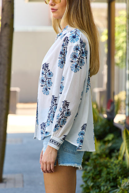 Kiki Aqua Bloom Shirt