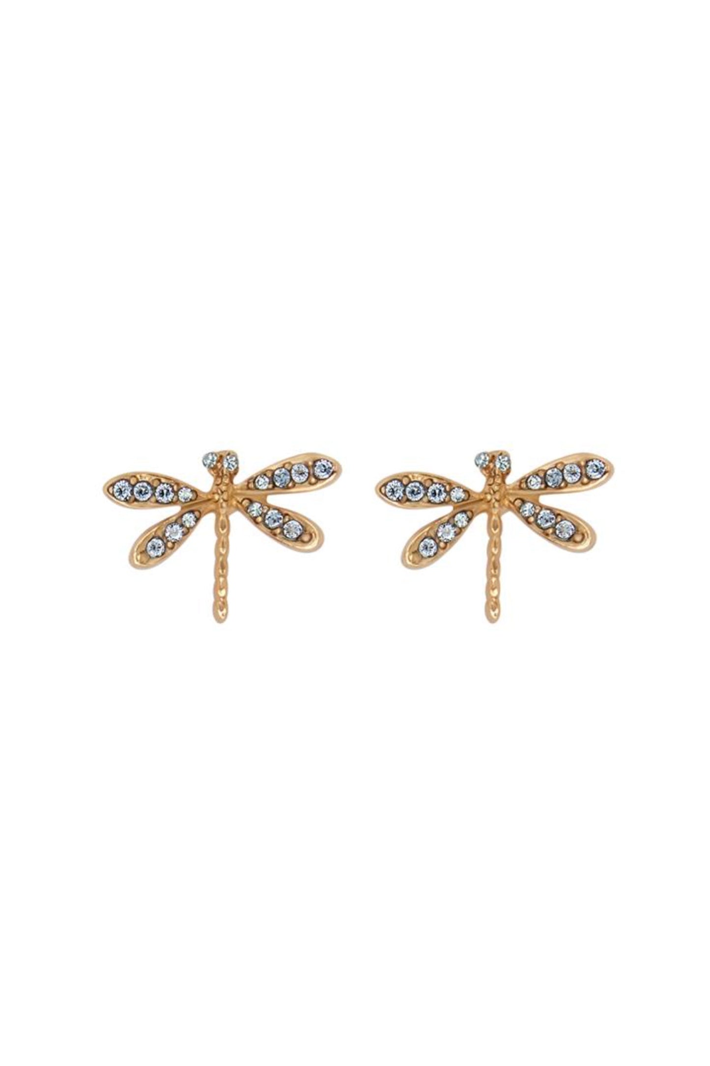 Crystal Dragonfly Stud Earring