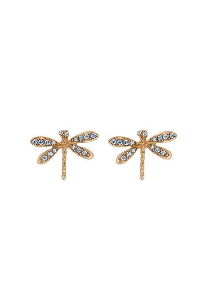 Crystal Dragonfly Stud Earring