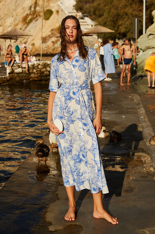 Valerie Midi Short Sleeve Dress