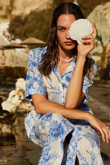 Valerie Midi Short Sleeve Dress