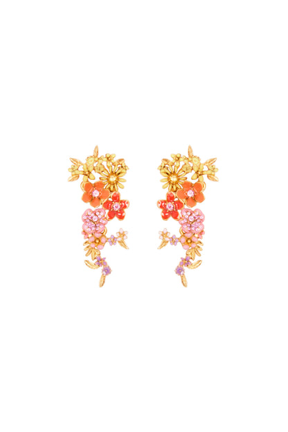 Enamel Flower Garden Earring