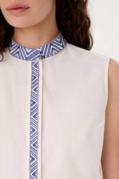 Andorra Iris Embroidery Top