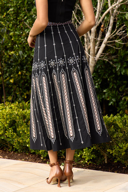 Camille Byzantine Embroidered Skirt