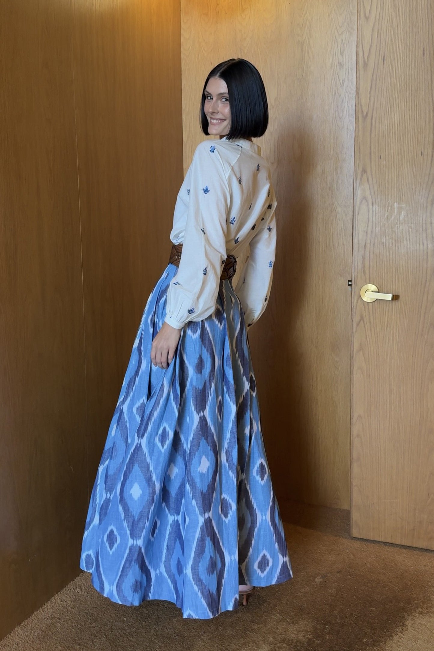 Flaminia Diamond Ikat Skirt