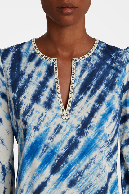 Vera Tie Dye Embroidery Shirt