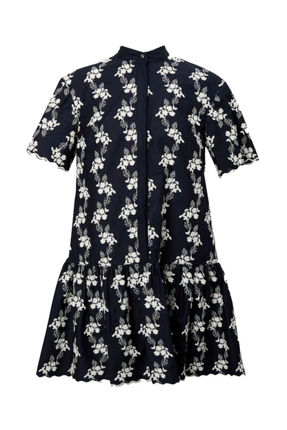 Embroidered Ditsy Mini Dress