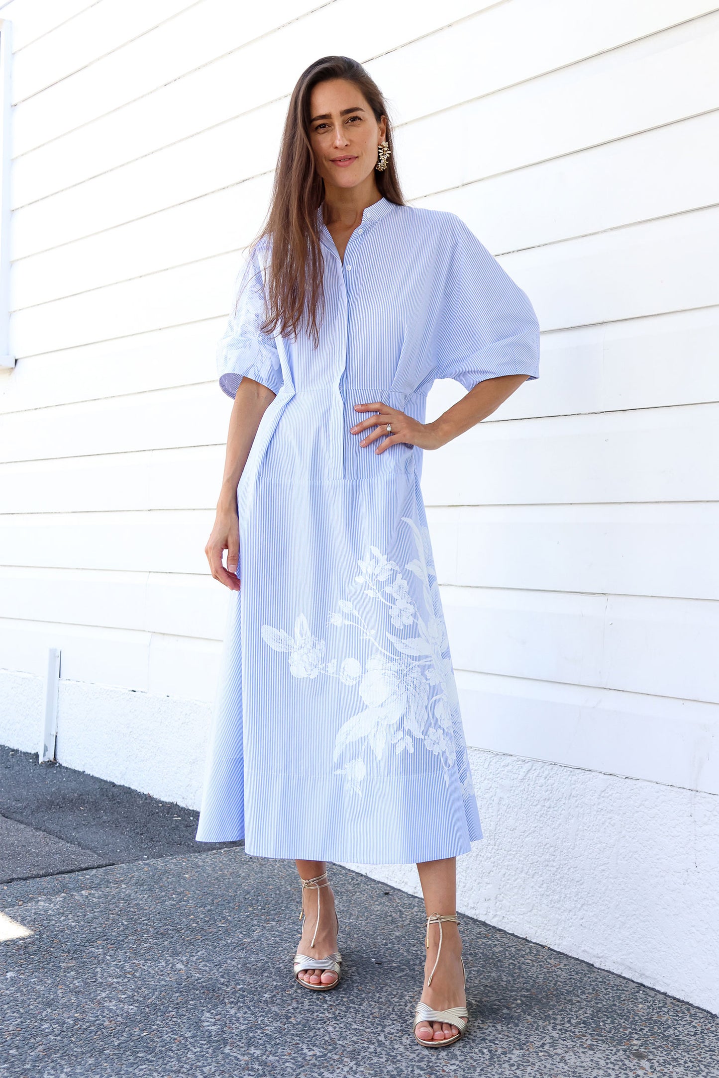 Short Sleeve Midi Shirt Dress