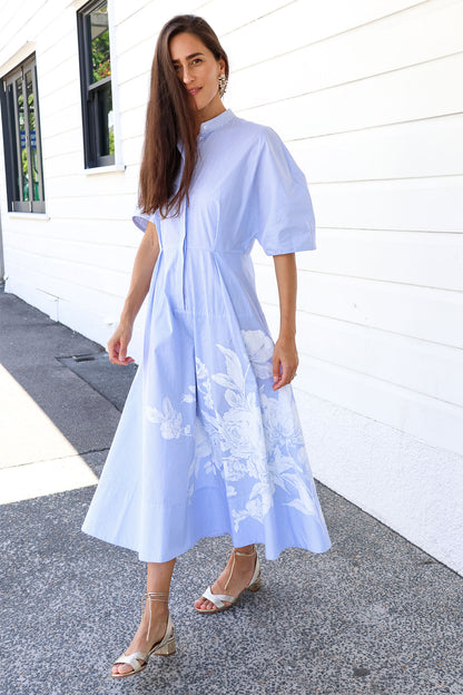 Short Sleeve Midi Shirt Dress