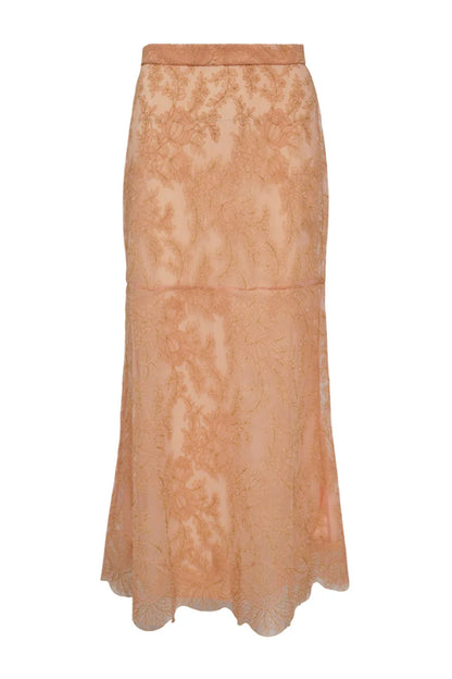 Floral Lace Pencil Skirt