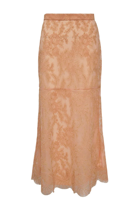 Floral Lace Pencil Skirt
