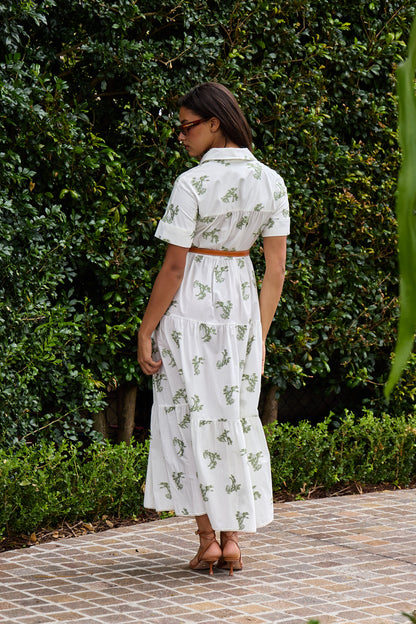 Short Sleeve Midi Shirt Dress