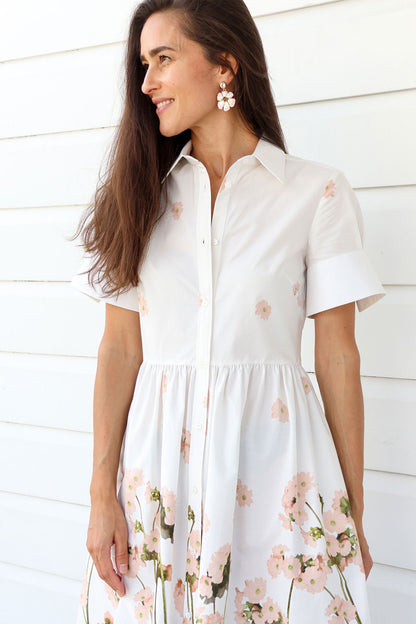 Short Sleeve Midi Shirt Dress