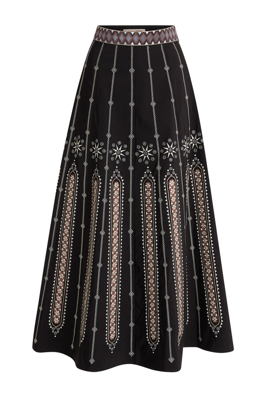 Camille Byzantine Embroidered Skirt