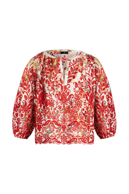 Embroidered Poplin Blouse