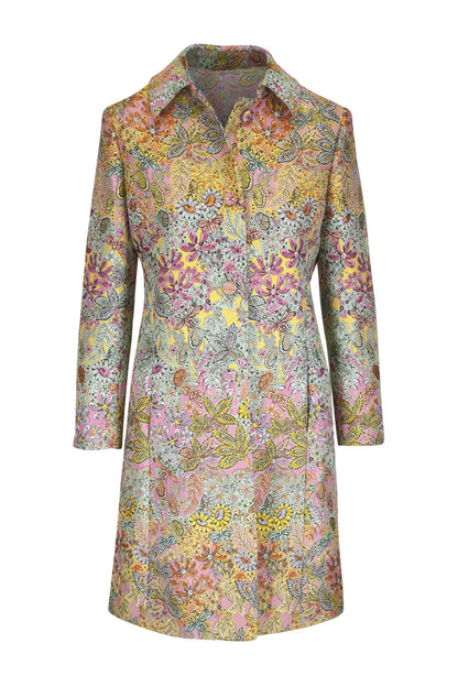 Floral Jacquard Coat